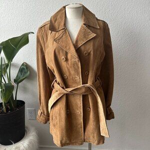 Wilsons Leather Tan Double-Breasted Jacket